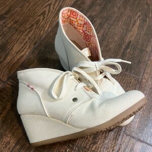 Target Cream Wedge Booties with Minimalist Style